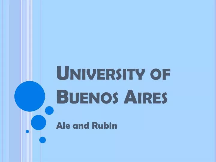 university of buenos aires