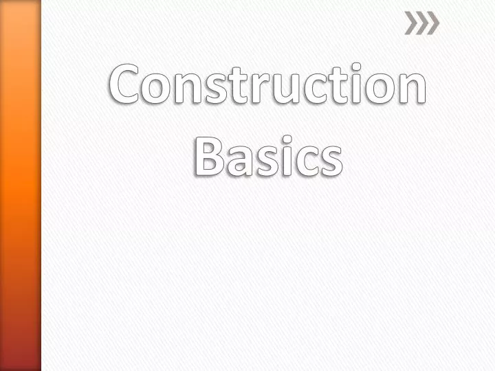 construction basics