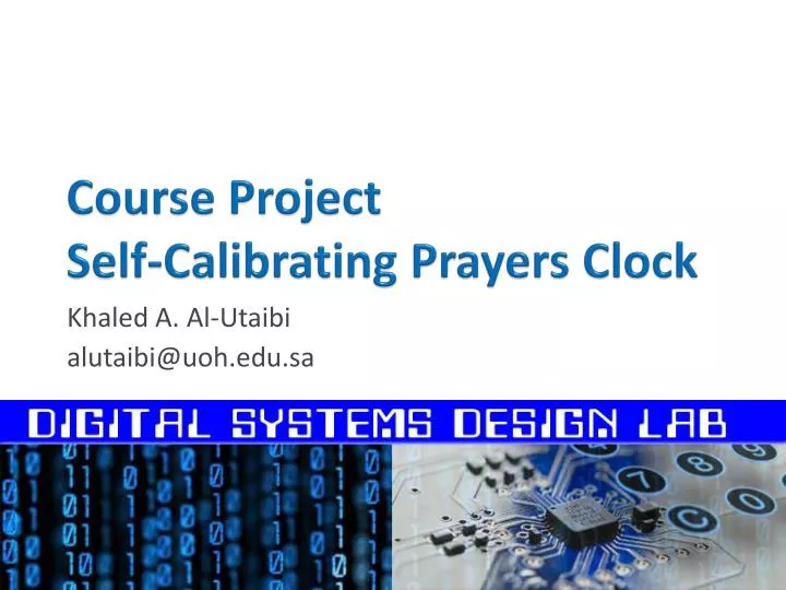 course project self calibrating prayers clock