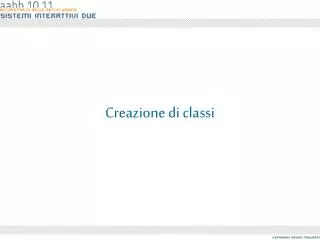 creazione di classi