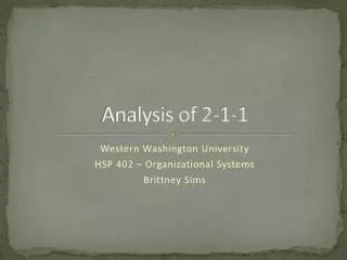Analysis of 2-1-1