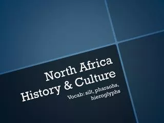 North Africa History &amp; Culture