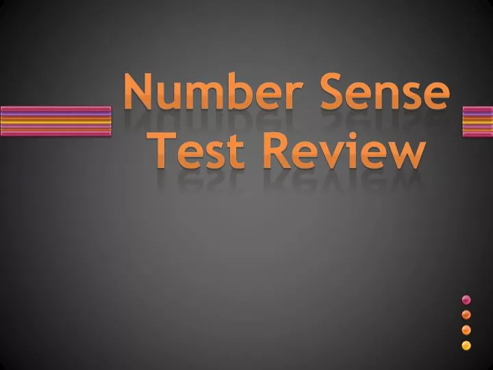 number sense test review