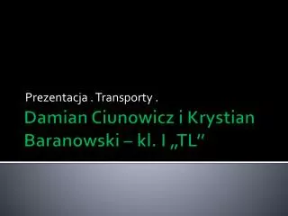 prezentacja transporty