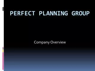 Perfect Planning Group