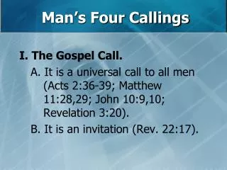 man s four callings