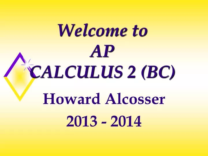 welcome to ap calculus 2 bc