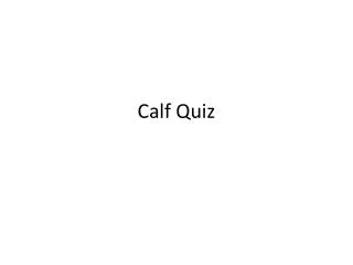 Calf Quiz