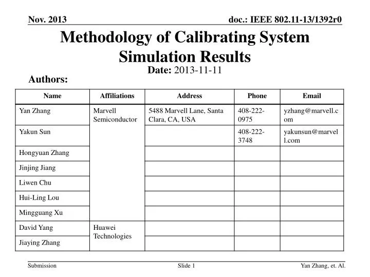 methodology of calibrating system simulation results
