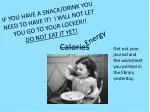 Calories - slide 1