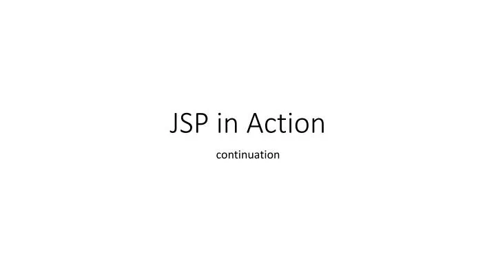 jsp in action