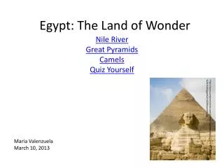 Egypt: The Land of Wonder