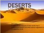 Deserts - slide 1
