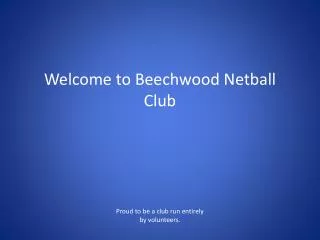 Welcome to Beechwood Netball Club