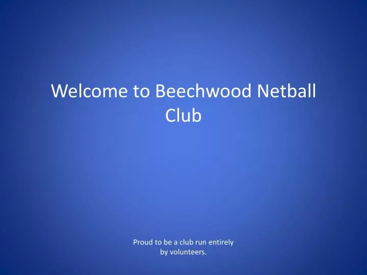 welcome to beechwood netball club