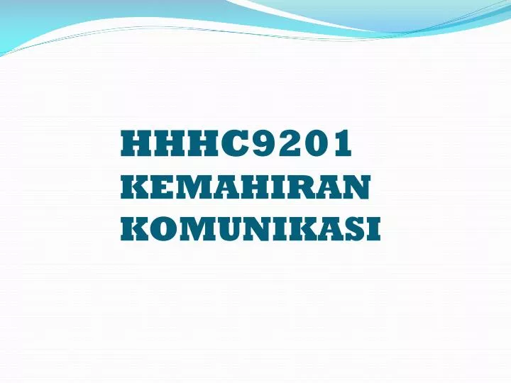 hhhc9201 kemahiran komunikasi