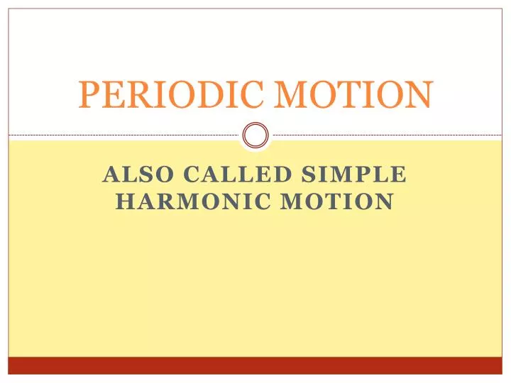 periodic motion