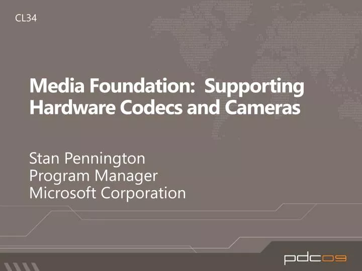 media foundation supporting hardware codecs and cameras