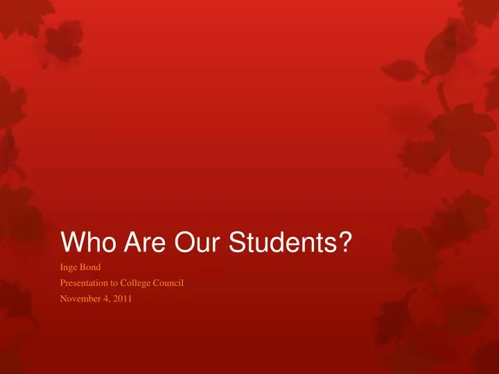 who are our students