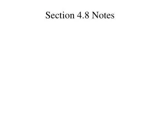 Section 4.8 Notes