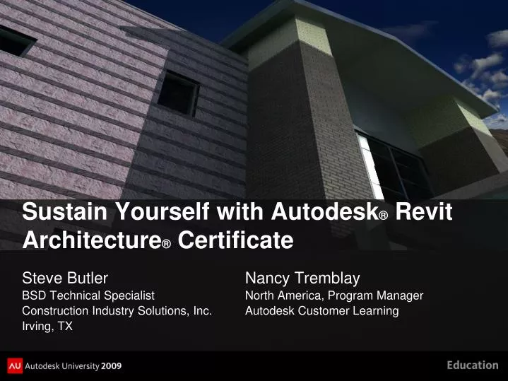 sustain yourself with autodesk revit architecture certificate