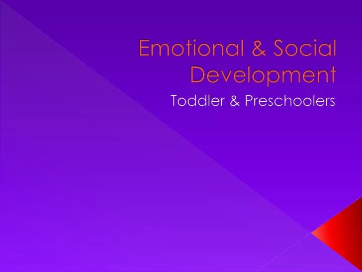 emotional social development