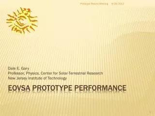 Eovsa prototype Performance