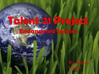 Talent 21 Project Endangered Species