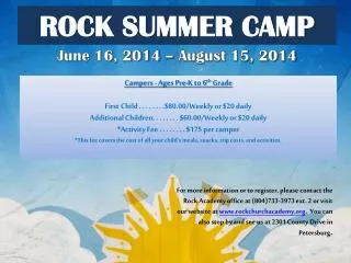 ROCK SUMMER CAMP