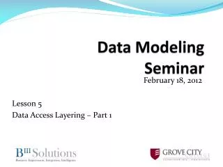 Data Modeling Seminar