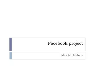 Facebook project