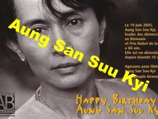 Aung San Suu Kyi