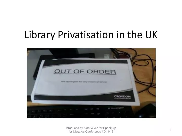 library privatisation in the uk