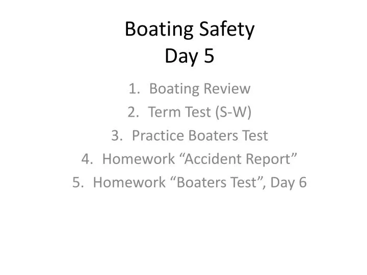 boating safety day 5