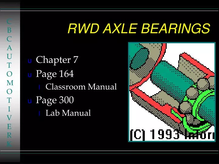 rwd axle bearings