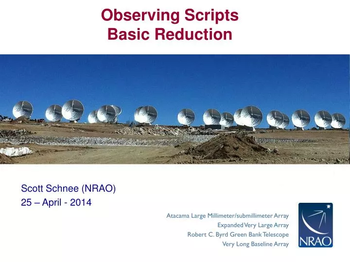 observing scripts basic reduction