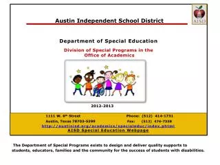 Differentiated Special Education Support ... for CAMPUSES! [it's not just for kids anymore]
