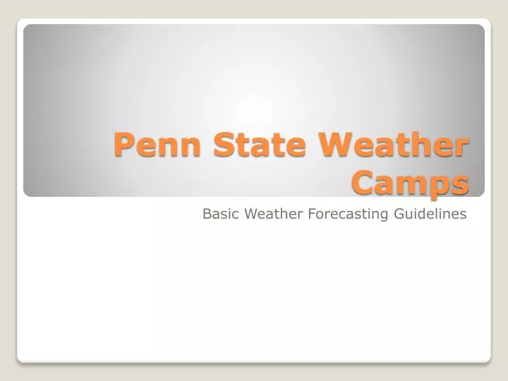 penn state weather camps