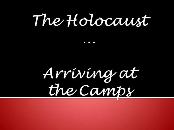 the holocaust arriving at the camps