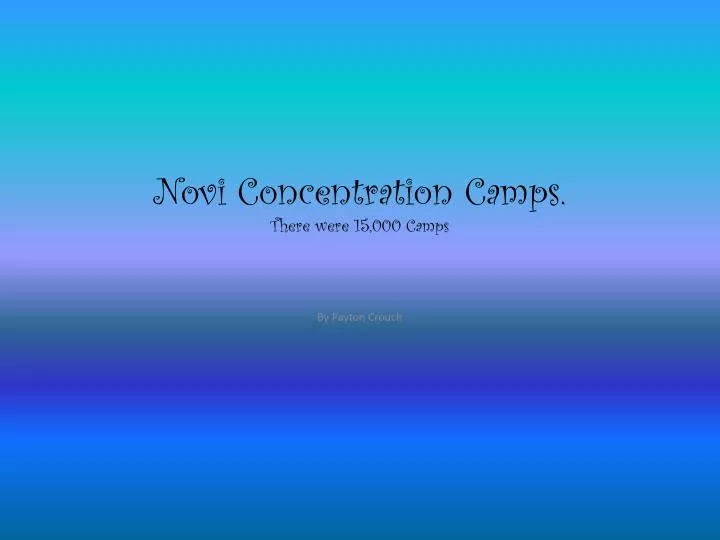 novi concentration camps there were 15 000 camps