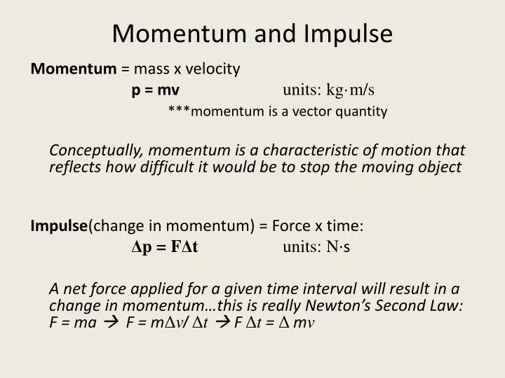 momentum and impulse