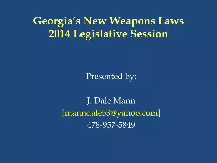 georgia s new weapons laws 2014 legislative session