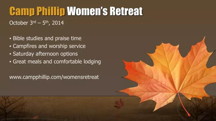 camp phillip women s retreat