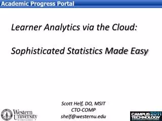 Learner Analytics via the Cloud: Sophisticated Statistics Made Easy