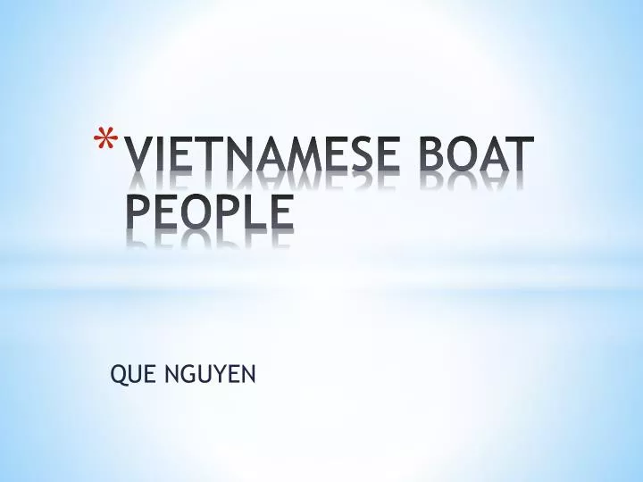 vietnamese boat people