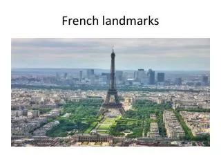 French landmarks