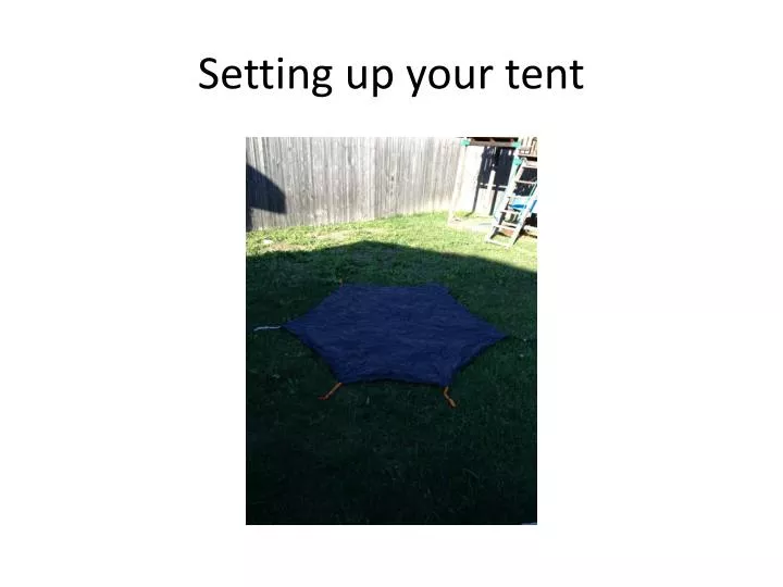 setting up your tent