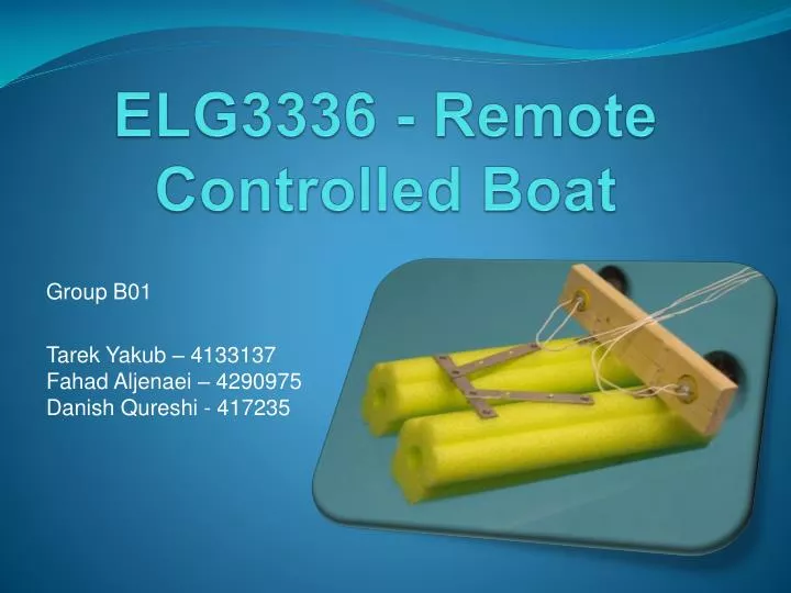 elg3336 remote controlled boat