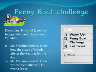 Penny Boat challenge