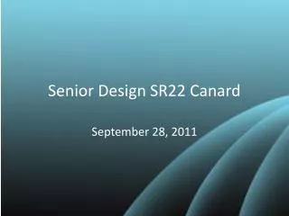 Senior Design SR22 Canard